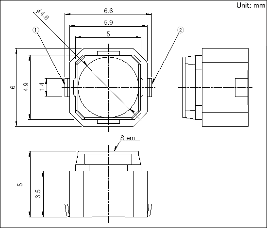 6*6alps輕觸開關_SKPMAPE010_規(guī)格圖紙